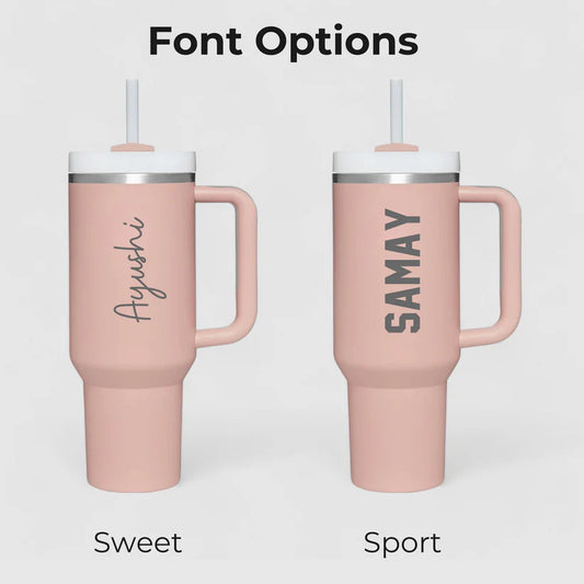 Personalized Trendy Tumbler - Stylish and personal, like a tumbler with your vibe.